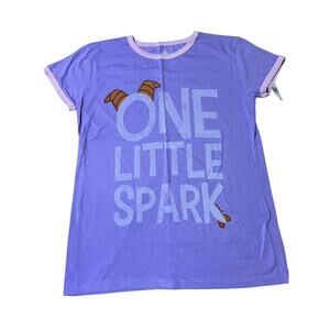 NWT Disney Parks Figment One Little Spark Purple Ringer Tee T-shirt Womens XL